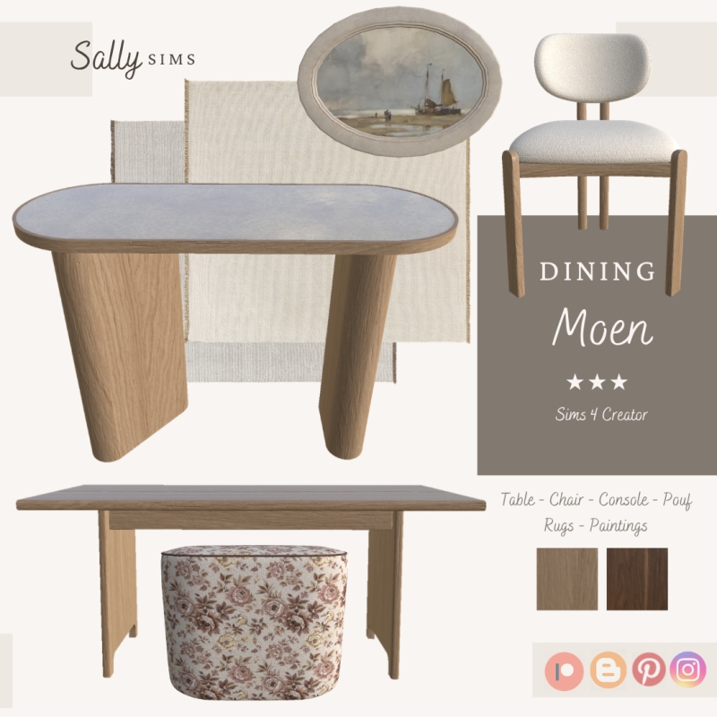 Alpha Dining MOEN by sally4sims - The Sims 4 Custom Content
