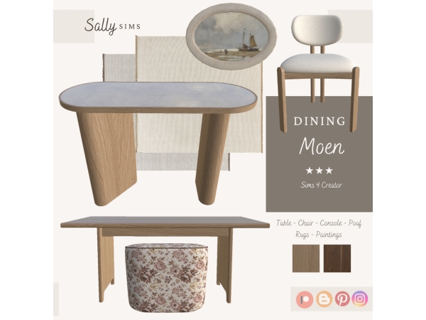 Alpha Dining MOEN - The Sims 4 Custom Content