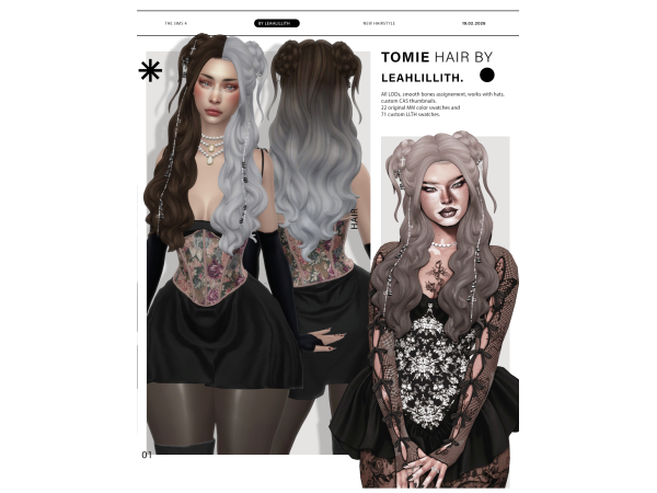 Maxis Match Tomie Hairstyle Accessory by leahlillith - The Sims 4 Custom Content