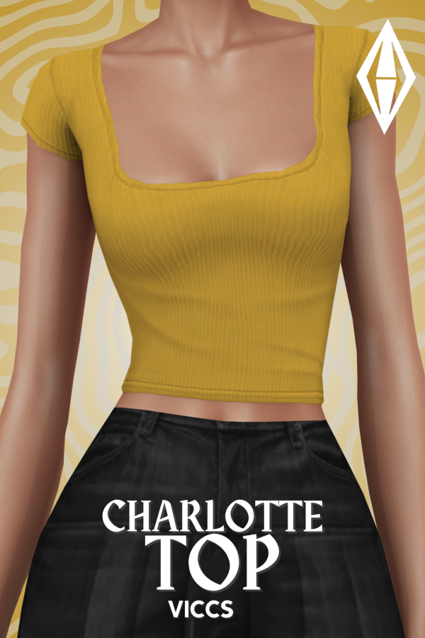 Maxis Match VICCS_ CHARLOTTE TOP (TEEN ELDER) by viccs - The Sims 4 Custom Content