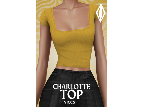Maxis Match VICCS_ CHARLOTTE TOP (TEEN ELDER) - The Sims 4 Custom Content