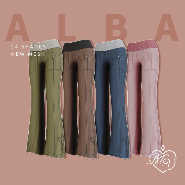 Maxis Match Alba Pants by simsfinds - The Sims 4 Custom Content