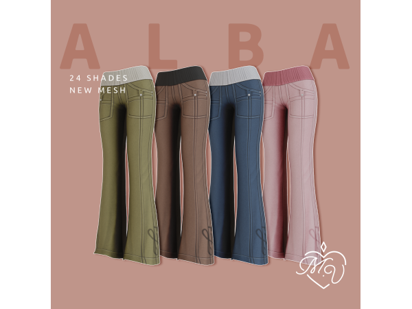 Maxis Match Alba Pants by MissValentine - The Sims 4 Custom Content