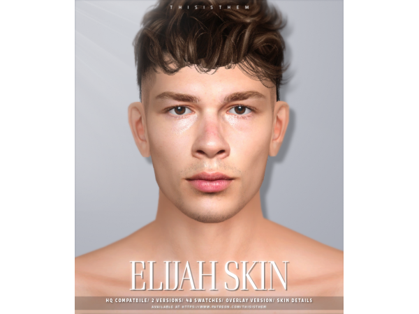 Alpha Elijah Skin Sim by thisisthem - The Sims 4 Custom Content