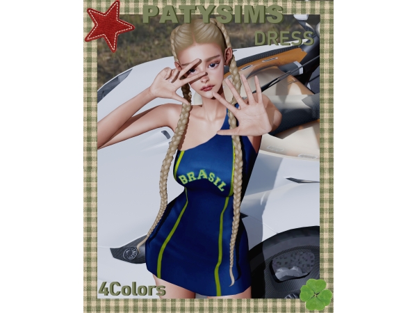 Mix Game Day Dress - The Sims 4 Custom Content