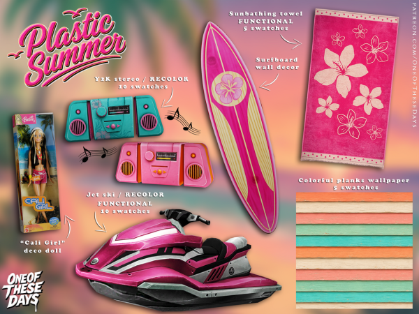 Alpha OOTD BuildBuy Plastic Summer - The Sims 4 Custom Content