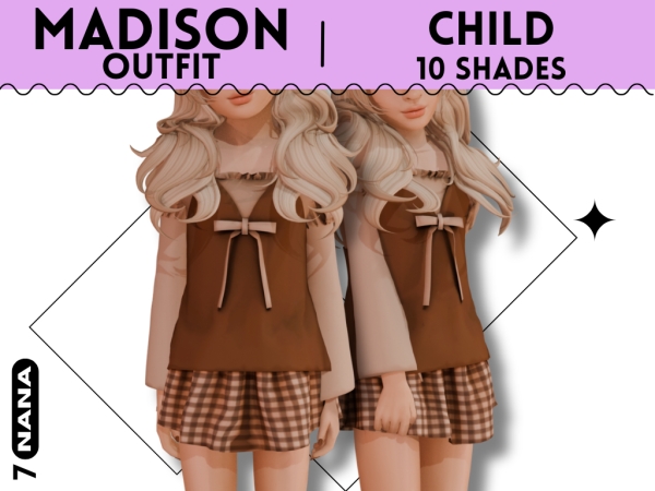 Maxis Match 7NANA (Madison) Outfit for Child - The Sims 4 Custom Content
