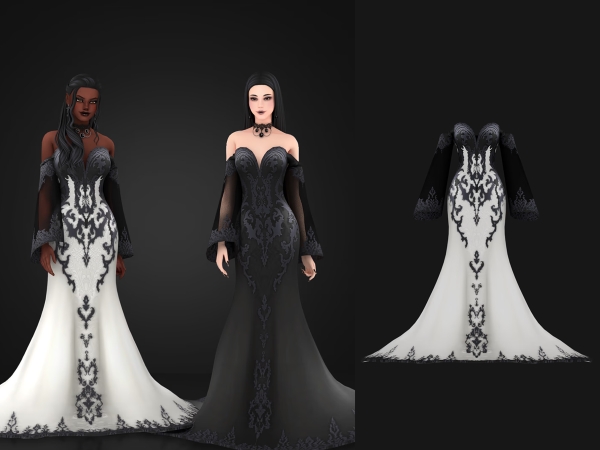 Maxis Match Carmilla Dress - The Sims 4 Custom Content