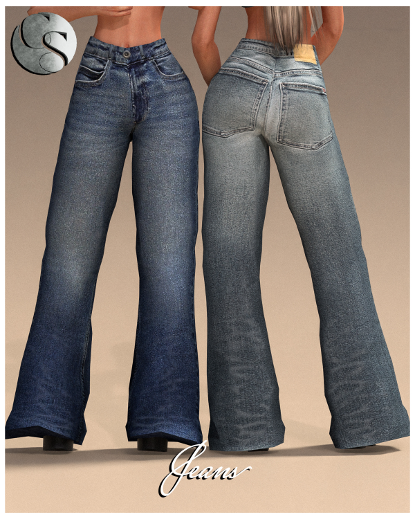 Alpha CAMUFLAJE Autumn Aura Jeans by simsfinds - The Sims 4 Custom Content