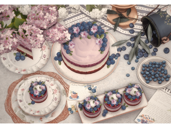 Alpha Blueberry desserts by Somik_Severinka - The Sims 4 Custom Content