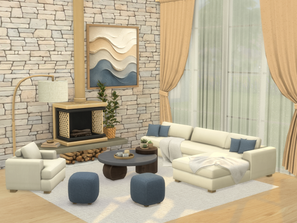 Maxis Match Modern Farm Living Room - The Sims 4 Custom Content