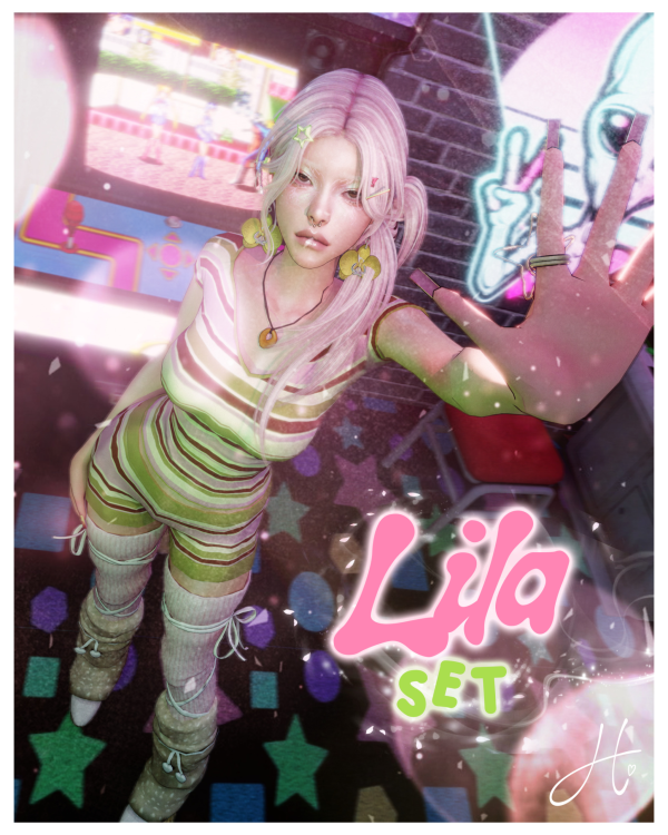Mix heartquake lila set by simsfinds - The Sims 4 Custom Content