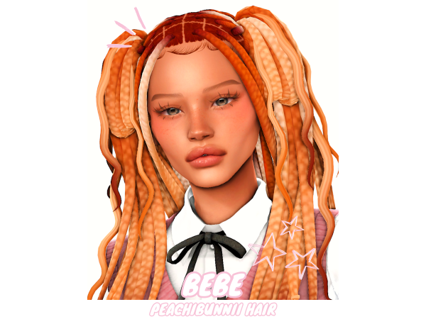 Maxis Match Bebe Hair by Peachibunnii - The Sims 4 Custom Content