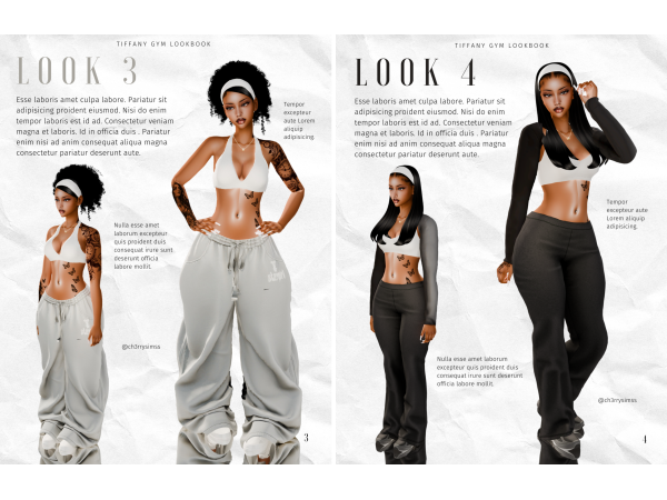 Alpha TIFFANY GYM DAY LOOKBOOK by ch3rrysimss - The Sims 4 Custom Content