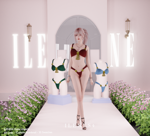 Alpha ILN Ouka Lingerie by ilenes4 - The Sims 4 Custom Content