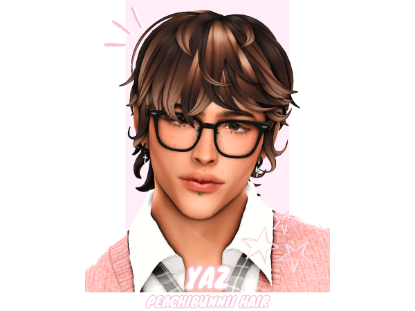 Maxis Match Yaz Hair by Peachibunnii - The Sims 4 Custom Content