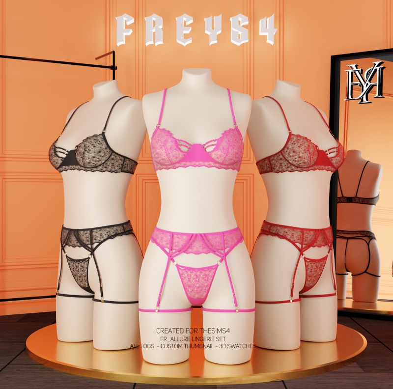 Alpha FR_Allure Lingerie Set by freys4 - The Sims 4 Custom Content