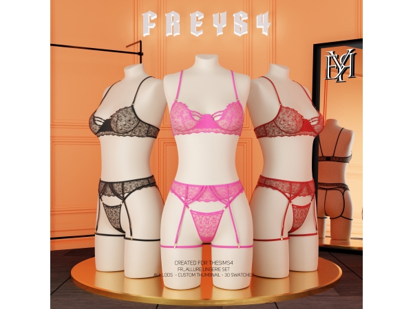 Alpha FR_Allure Lingerie Set - The Sims 4 Custom Content