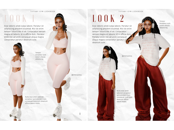 Alpha TIFFANY GYM DAY LOOKBOOK by ch3rrysimss - The Sims 4 Custom Content