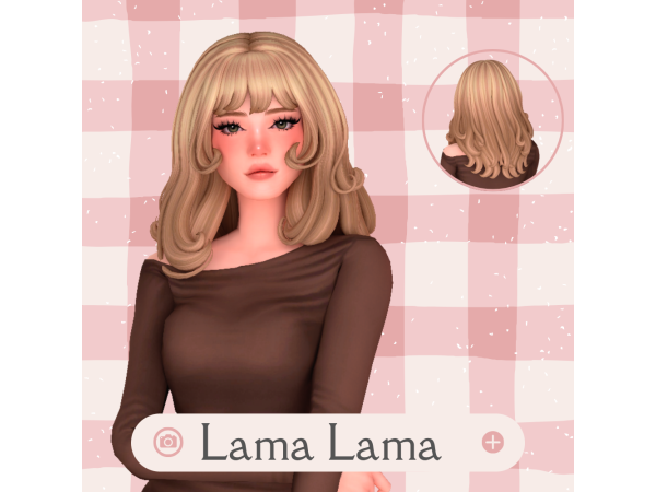 Maxis Match Hair Monica by LamaLamaLove - The Sims 4 Custom Content