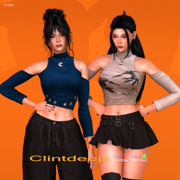 Alpha Clintdeep Catherine Crop Top by clintdeep - The Sims 4 Custom Content