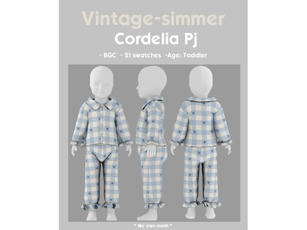 Alpha Cordelia Pajamas simmer by vintage - The Sims 4 Custom Content