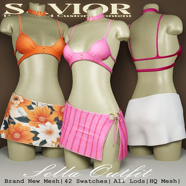 Alpha Svr_Sella Alexxa Outfit by saviorts4 - The Sims 4 Custom Content