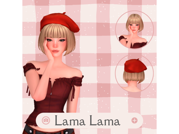 Maxis Match Hair Rossa by LamaLamaLove - The Sims 4 Custom Content