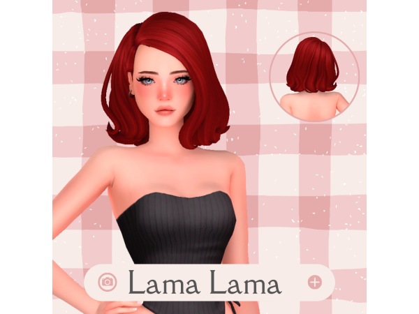 Maxis Match Hair Mary beth by LamaLamaLove - The Sims 4 Custom Content