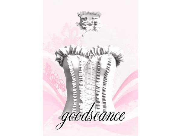 Alpha ruffle corset and choker by goodseance - The Sims 4 Custom Content