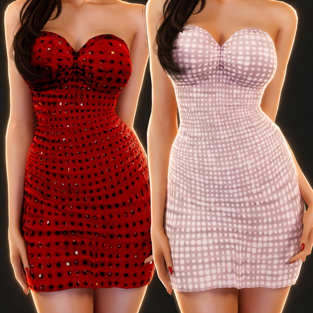 Mix Louise Dress by fenixfox - The Sims 4 Custom Content