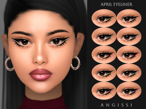 Alpha April Eyeliner by ANGISSI - The Sims 4 Custom Content