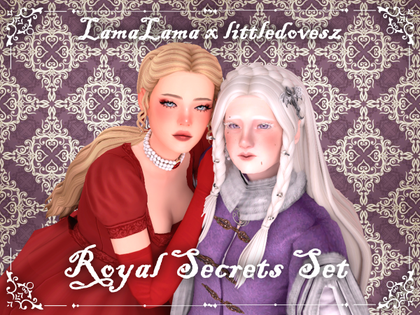 Maxis Match Royal Secrets Collection x littledovesz by LamaLamaLove - The Sims 4 Custom Content