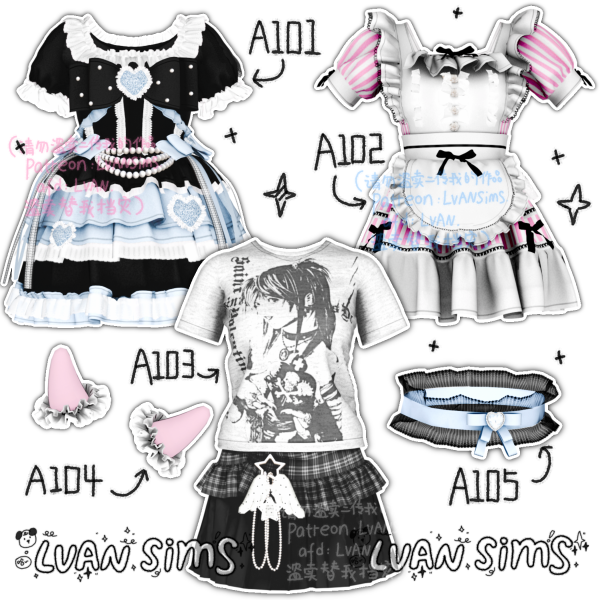 Alpha [LVAN]Collection 15A101 A102 A103 A104 A105 by simsfinds - The Sims 4 Custom Content
