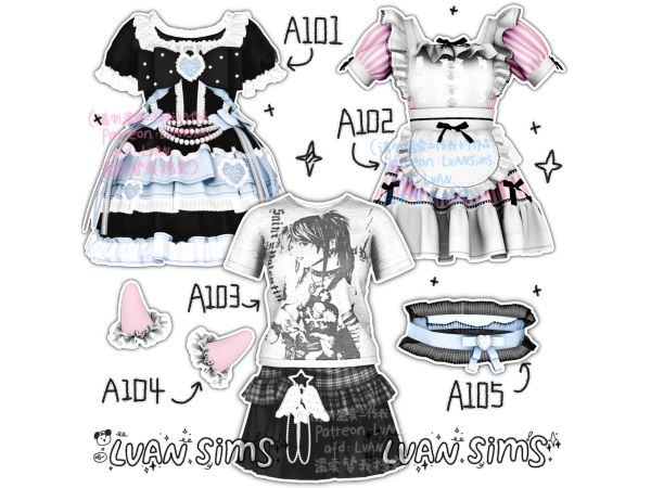 Alpha [LVAN]Collection 15A101 A102 A103 A104 A105 - The Sims 4 Custom Content