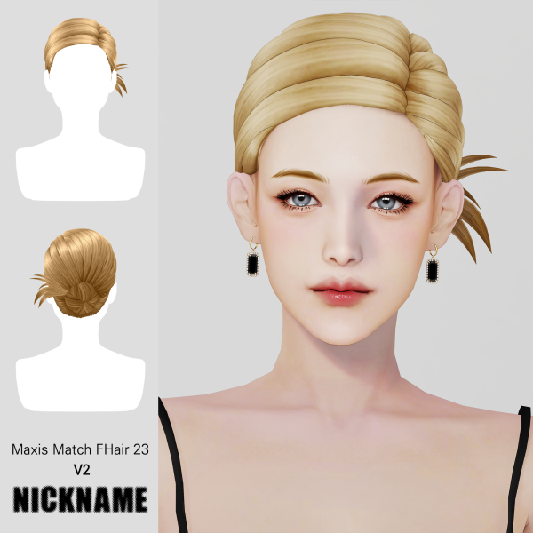 Maxis Match [Maxis Match] FHair 023 V2 by simsfinds - The Sims 4 Custom Content