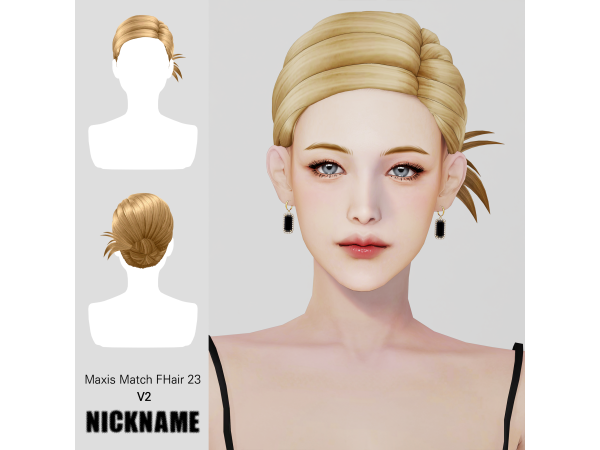 Maxis Match [Maxis Match] FHair 023 V2 - The Sims 4 Custom Content
