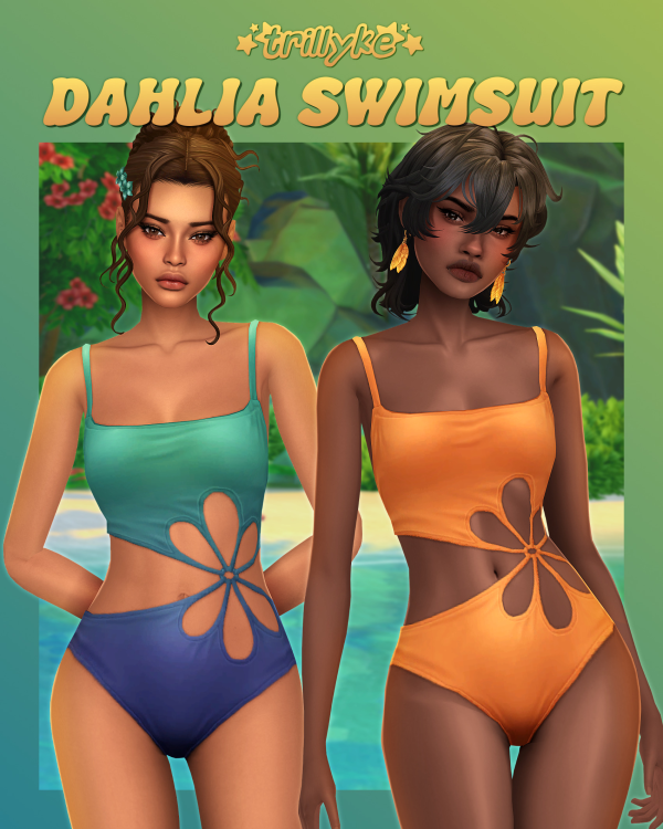 Maxis Match Dahlia Swimsuit by simsfinds - The Sims 4 Custom Content