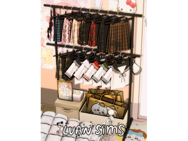 Maxis Match LVAN Freestanding clothes rack B005 - The Sims 4 Custom Content