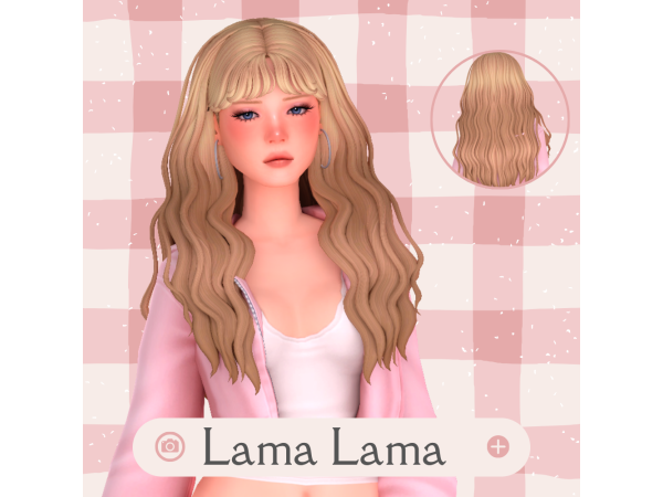 Maxis Match Hair Serena by LamaLamaLove - The Sims 4 Custom Content
