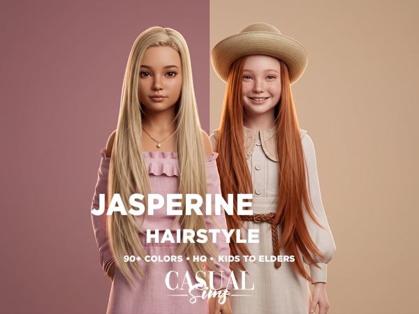 Alpha Jasperine Hairstyle CHILDREN - The Sims 4 Custom Content