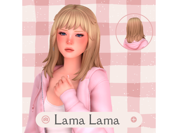 Maxis Match Hair Camilla by LamaLamaLove - The Sims 4 Custom Content