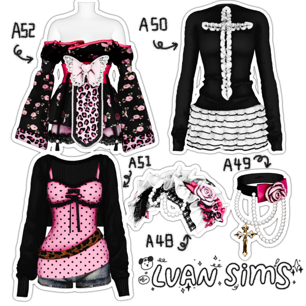 Alpha [LVAN]Collection 5 A48 A49 A50 A51 A52 by simsfinds - The Sims 4 Custom Content