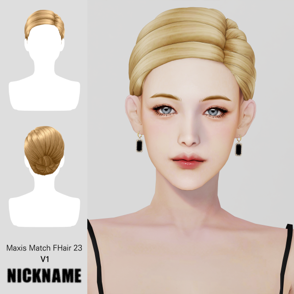 Maxis Match [Maxis Match] FHair 023 V1 by simsfinds - The Sims 4 Custom Content