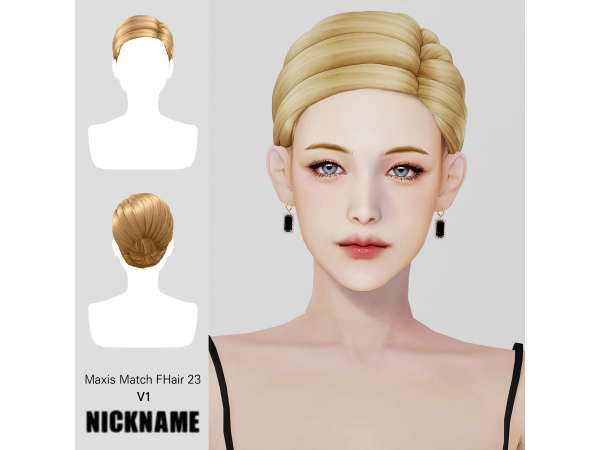 Maxis Match [Maxis Match] FHair 023 V1 - The Sims 4 Custom Content