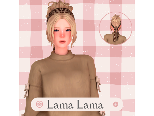 Maxis Match Hair Jeane by LamaLamaLove - The Sims 4 Custom Content