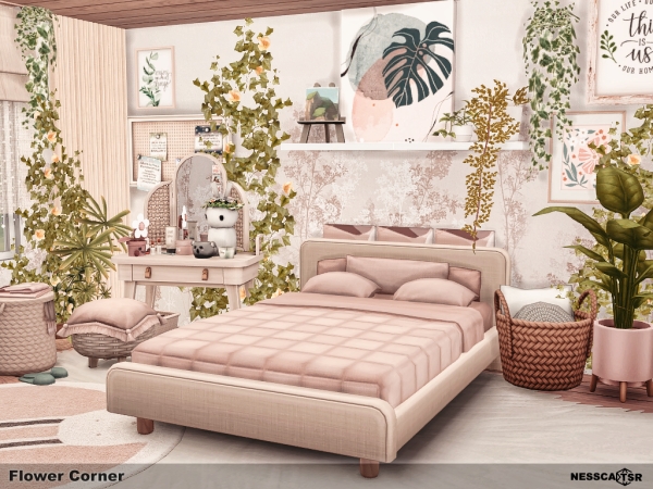 Maxis Match Flower Corner - The Sims 4 Custom Content