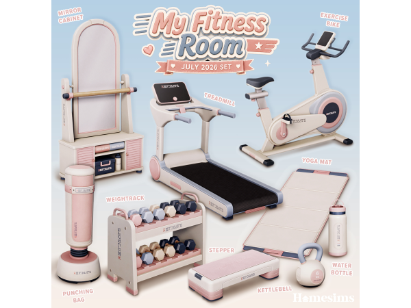 Maxis Match My Fitness Room by Homesims - The Sims 4 Custom Content