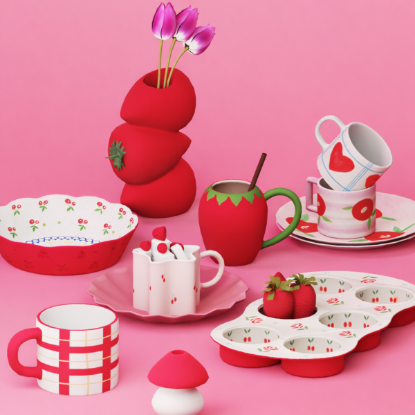 Mix Strawberry Patch Files by simsfinds - The Sims 4 Custom Content