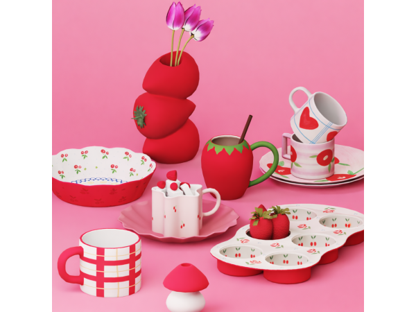 Mix Strawberry Patch Files by SnootySims - The Sims 4 Custom Content